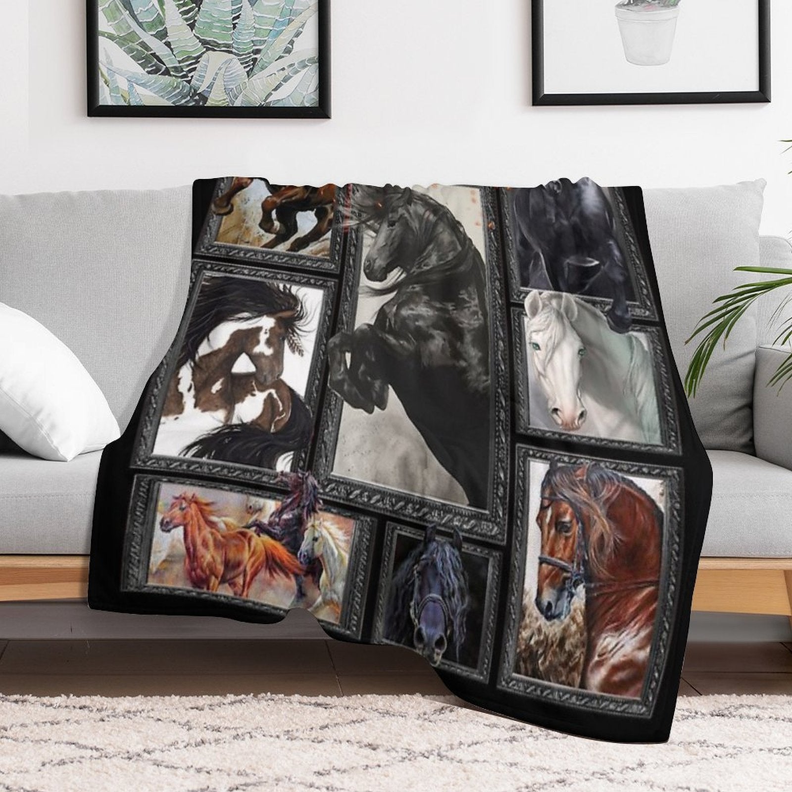Horse Blanket 1 Travel-friendly Throw Blanket