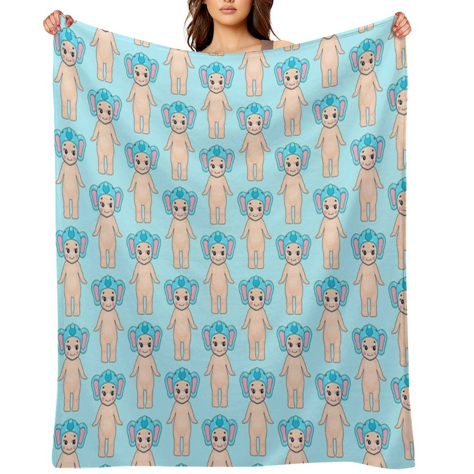 Sonny Angel Elephant Cute! Velvety-soft Throw Blanket