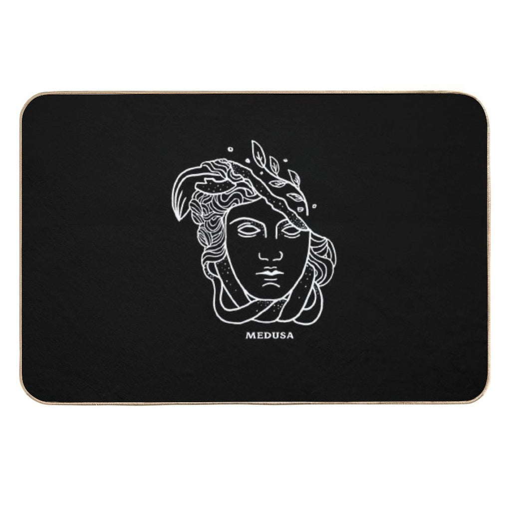 Head of Medusa Greek Mythology  Absorbent Bath Mat