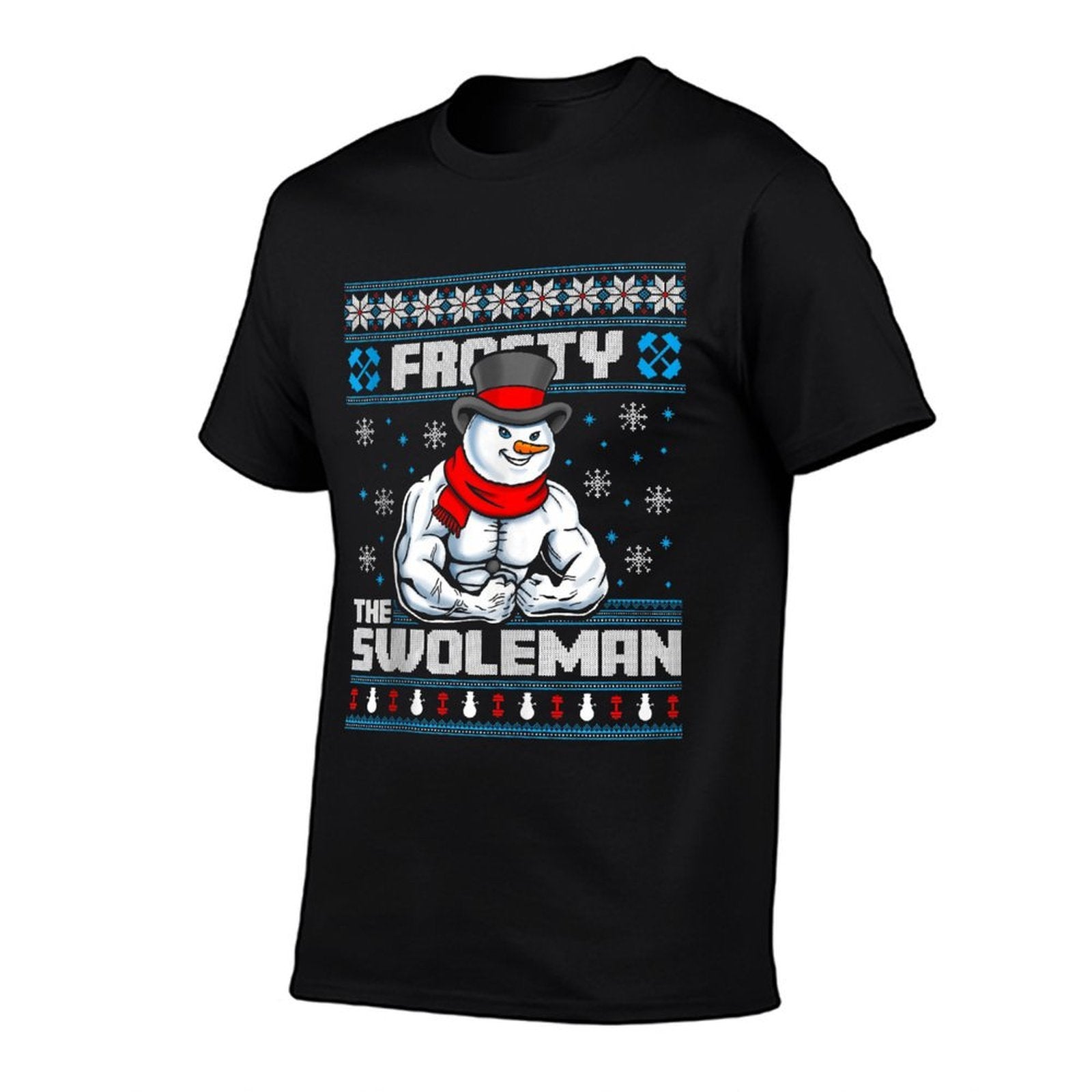 Frosty Swoleman Funny Christmas Workout Gym Weight Lifting  Moisture-wicking T-Shirt