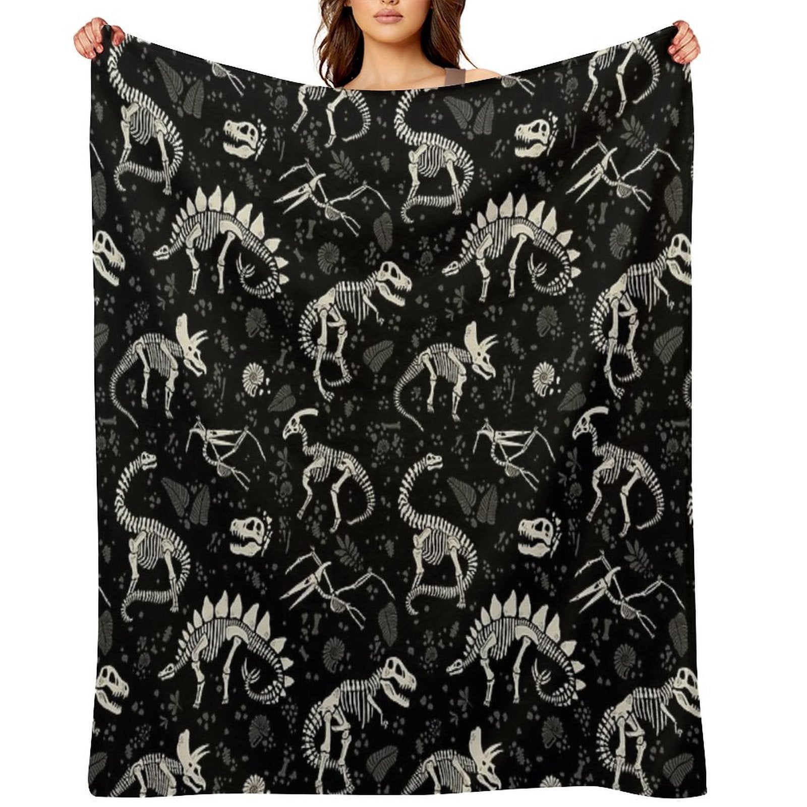 Excavated Dinosaur Fossils Shrink-resistant Throw Blanket