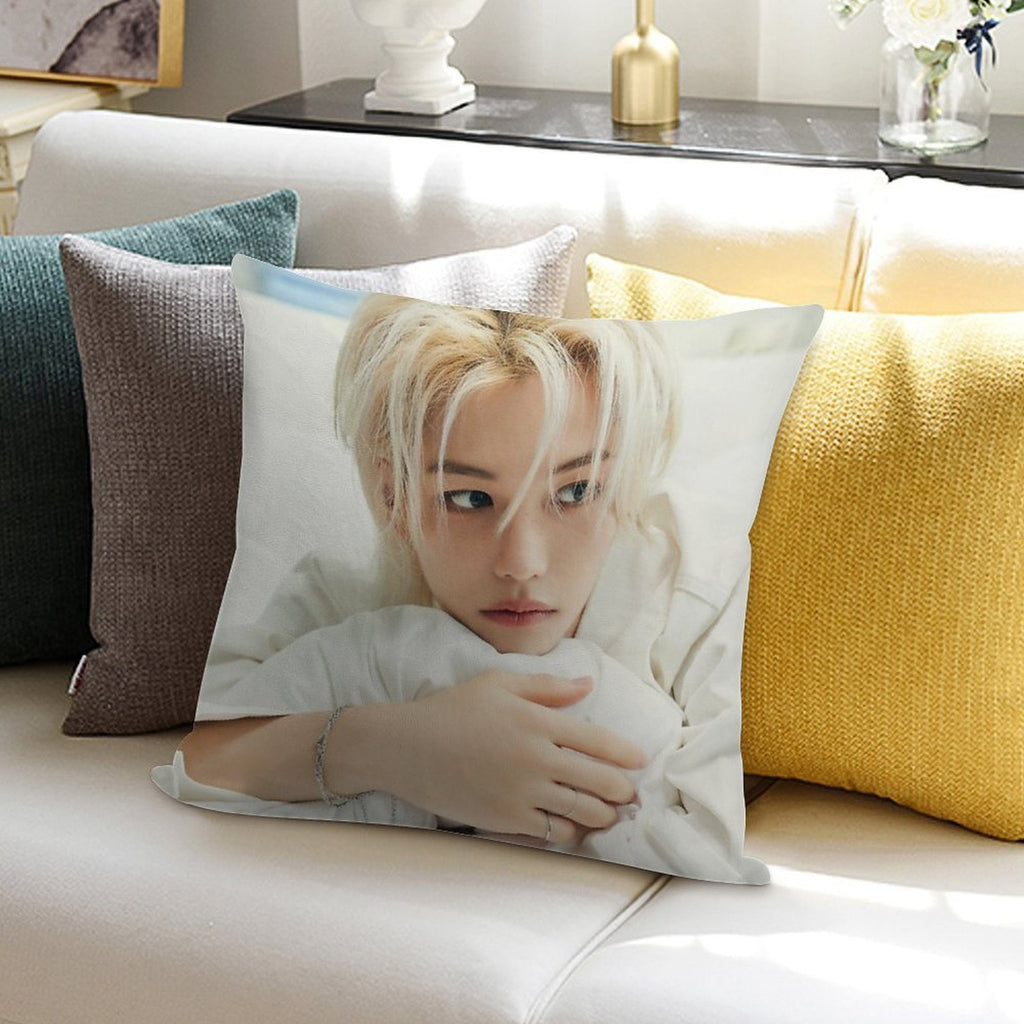 Lee Felix       Stray Kids - 2024 Season's Greetings 'Perfect Day with SKZ' (Teaser Images - Individual) Soft Reinforced Edging Throw Pillow
