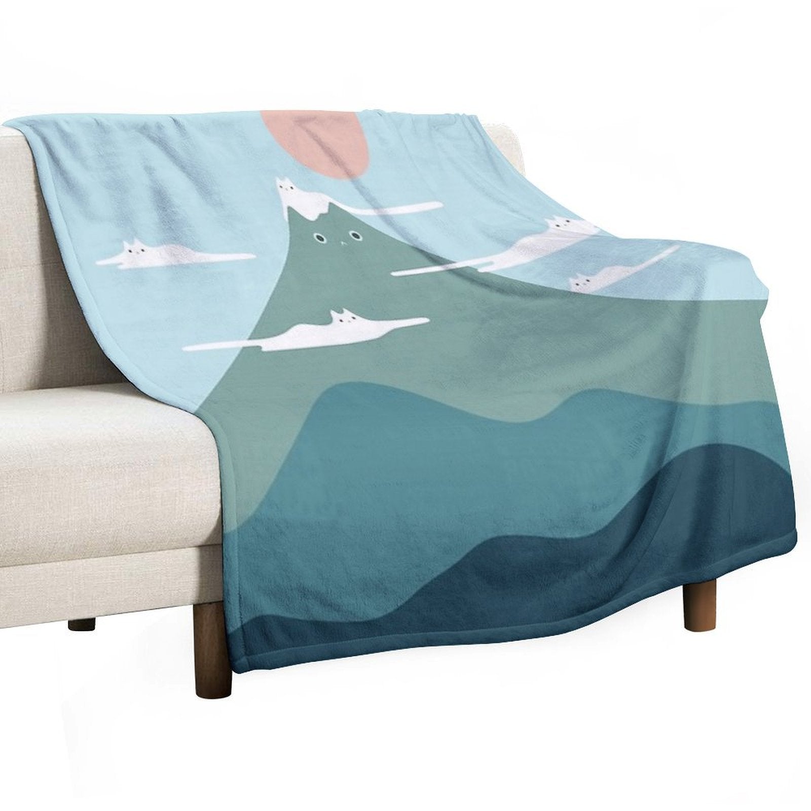 Cat Landscape 72B Gift-ready Throw Blanket