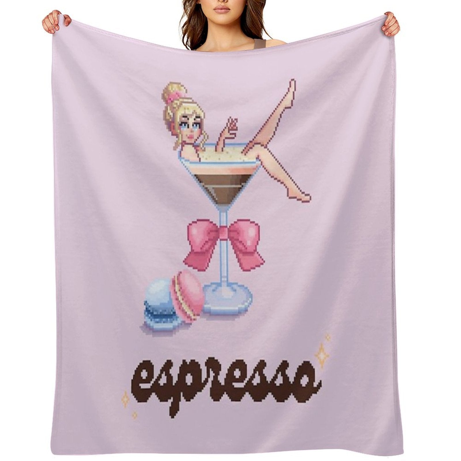 Sabrina Carpenter, Espresso Single, Sabrina 2024, Short N' Sweet Tour, Espresso Martini Machine-washable Throw Blanket