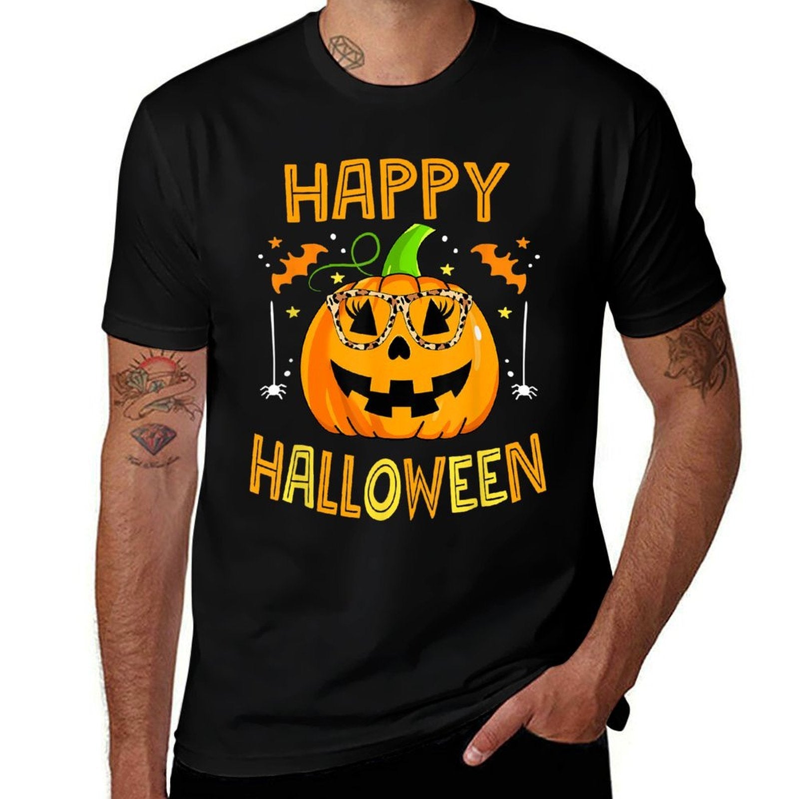 Trick Or Treat Halloween Funny Pumpkin Happy Halloween 2024  Oversized Silhouette T-Shirt