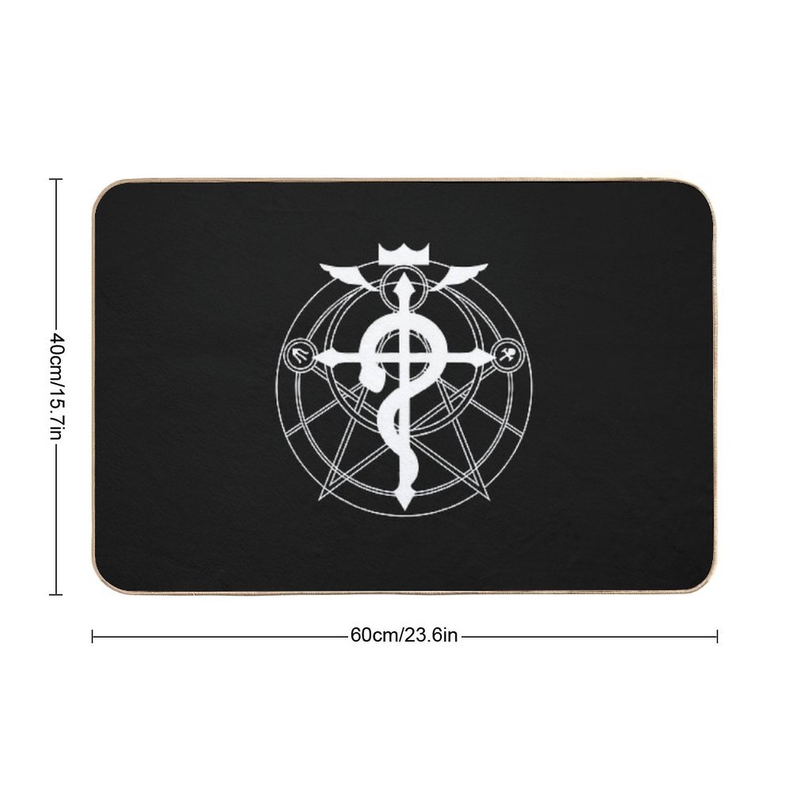 Full Metal Alchemist White  Dirt-Trapping Bath Mat