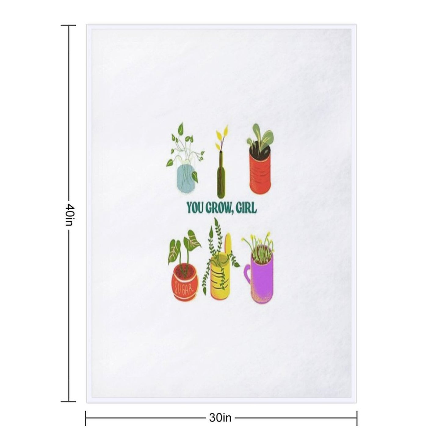 You Grow, Girl Shrink-resistant Throw Blanket