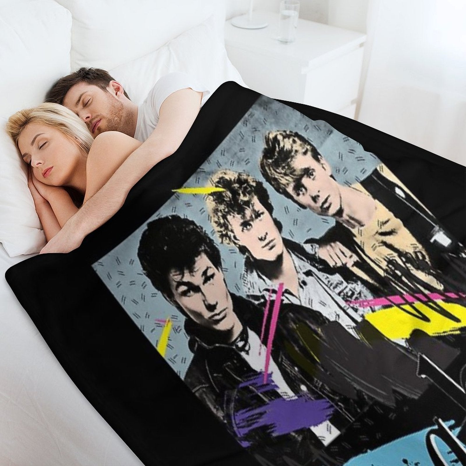 Original Vintage Styled 80s A-Ha Design Premium Throw Blanket