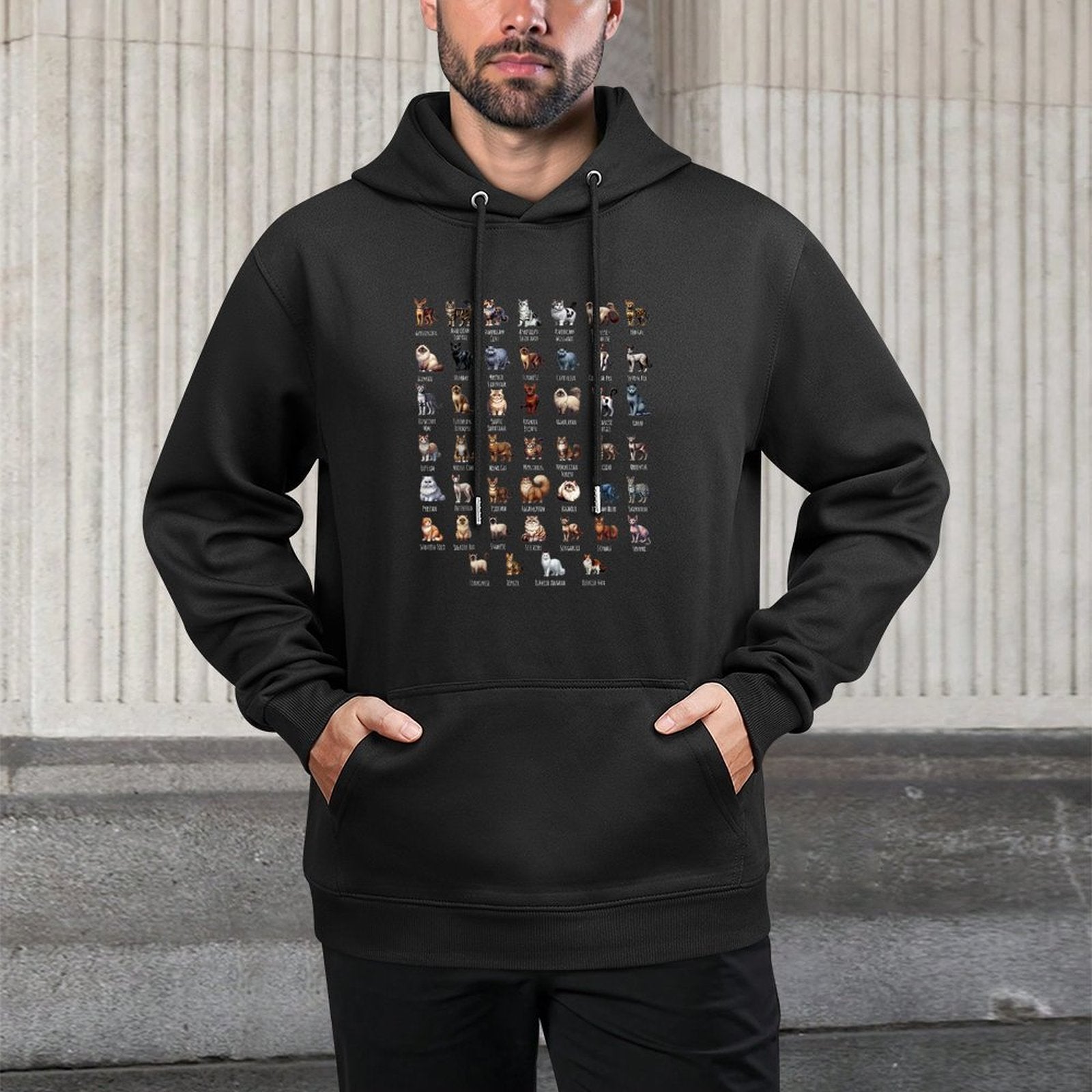 Cat Breeds for Cat Lovers Shrink-Resistant Hoodie