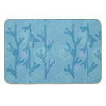 Seashells Seaweed Pattern in Blue  Multi-Purpose Bath Mat