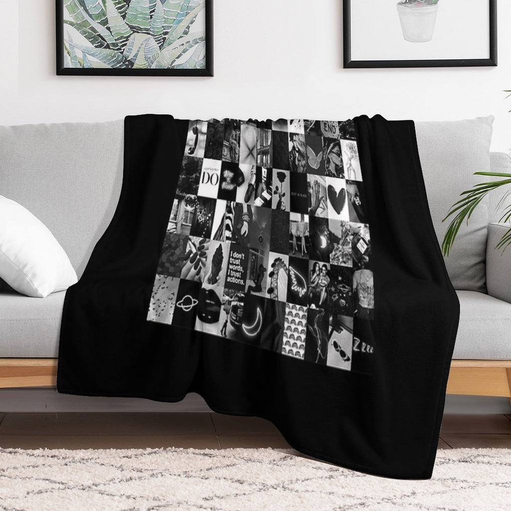 Black Aesthetic Collage Classic . Compact Throw Blanket