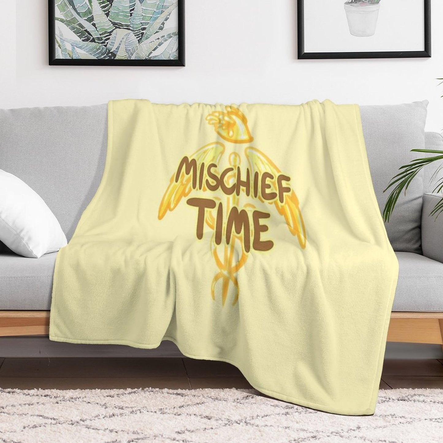 Mischief Time All-season Throw Blanket