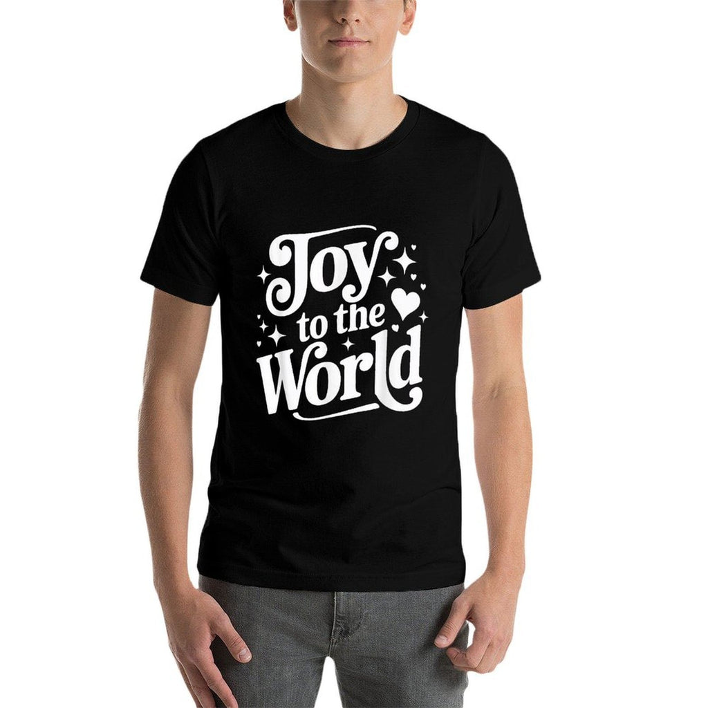 Christian Christmas Joy to The World Sparklecore  Heathered Texture T-Shirt