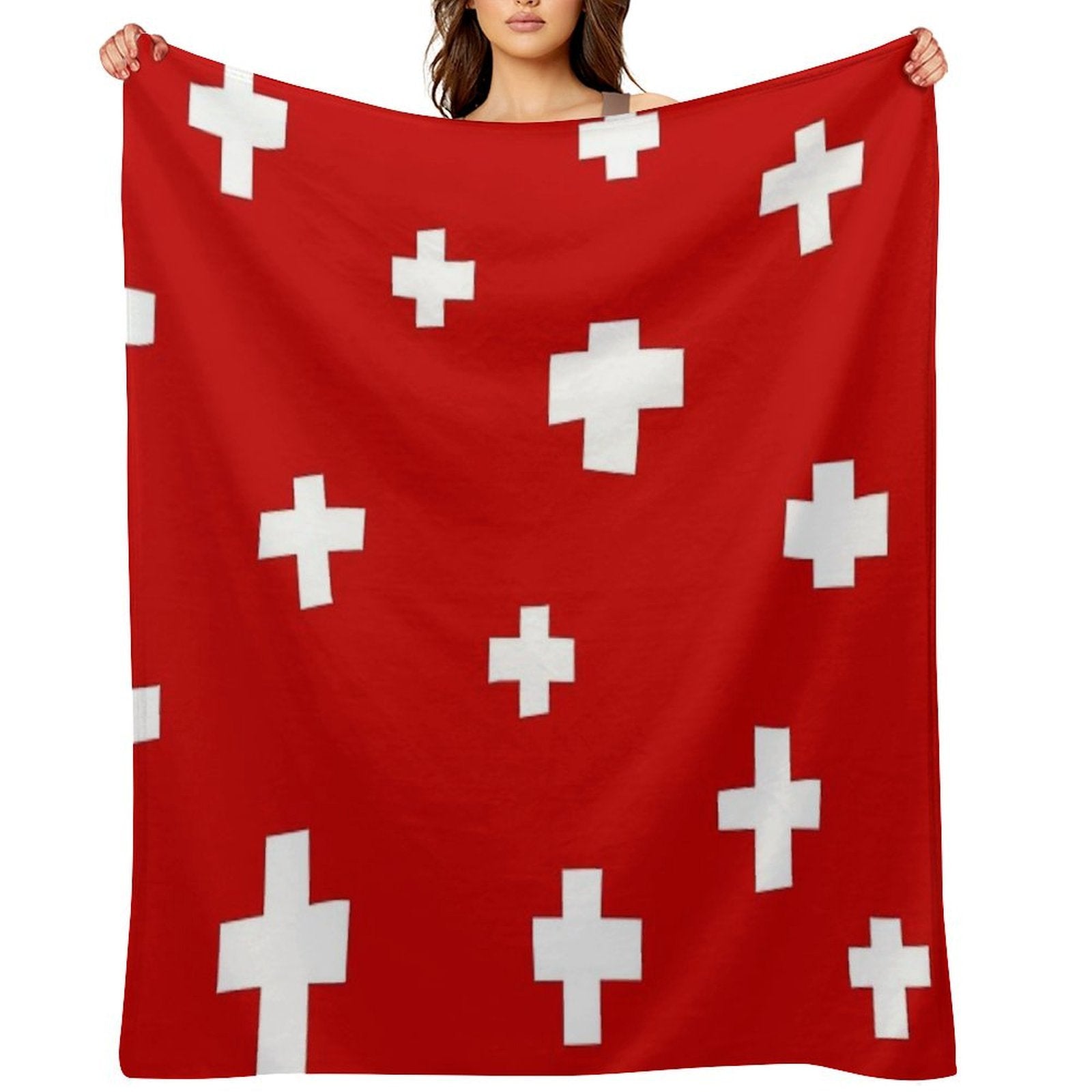 Swiss Flag Gift-ready Throw Blanket