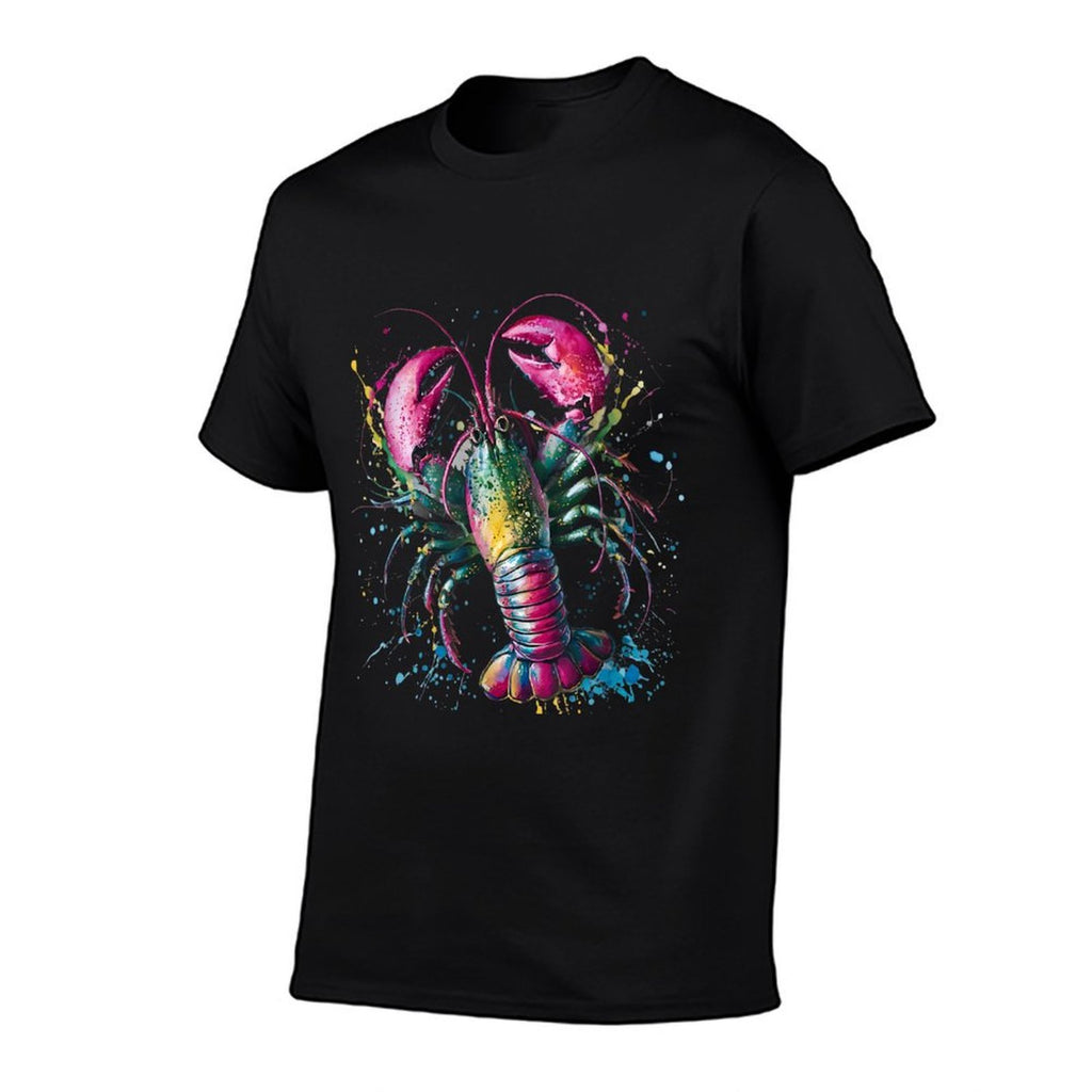 Lobster Men Woman Colorful Watercolor Lobster  Durable T-Shirt