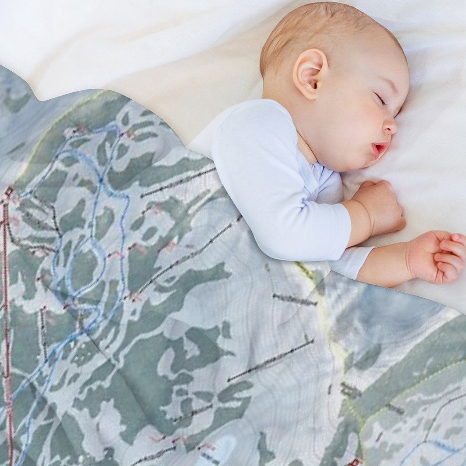 Alta Ski Resort Trail Map Wrinkle-free Throw Blanket
