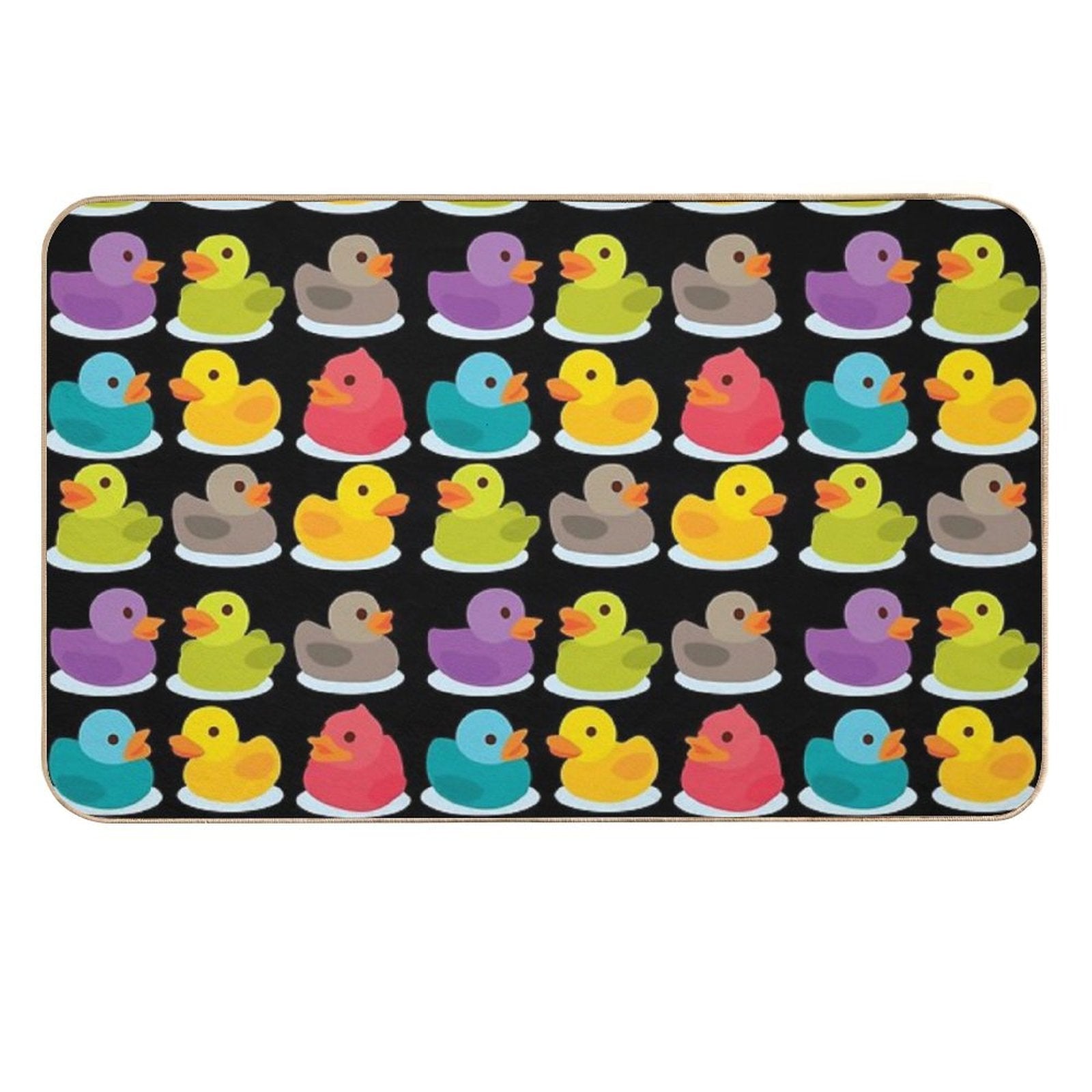 Duck Duck Go! Oh No, Ducks Everywhere!  Fade-Resistant Bath Mat