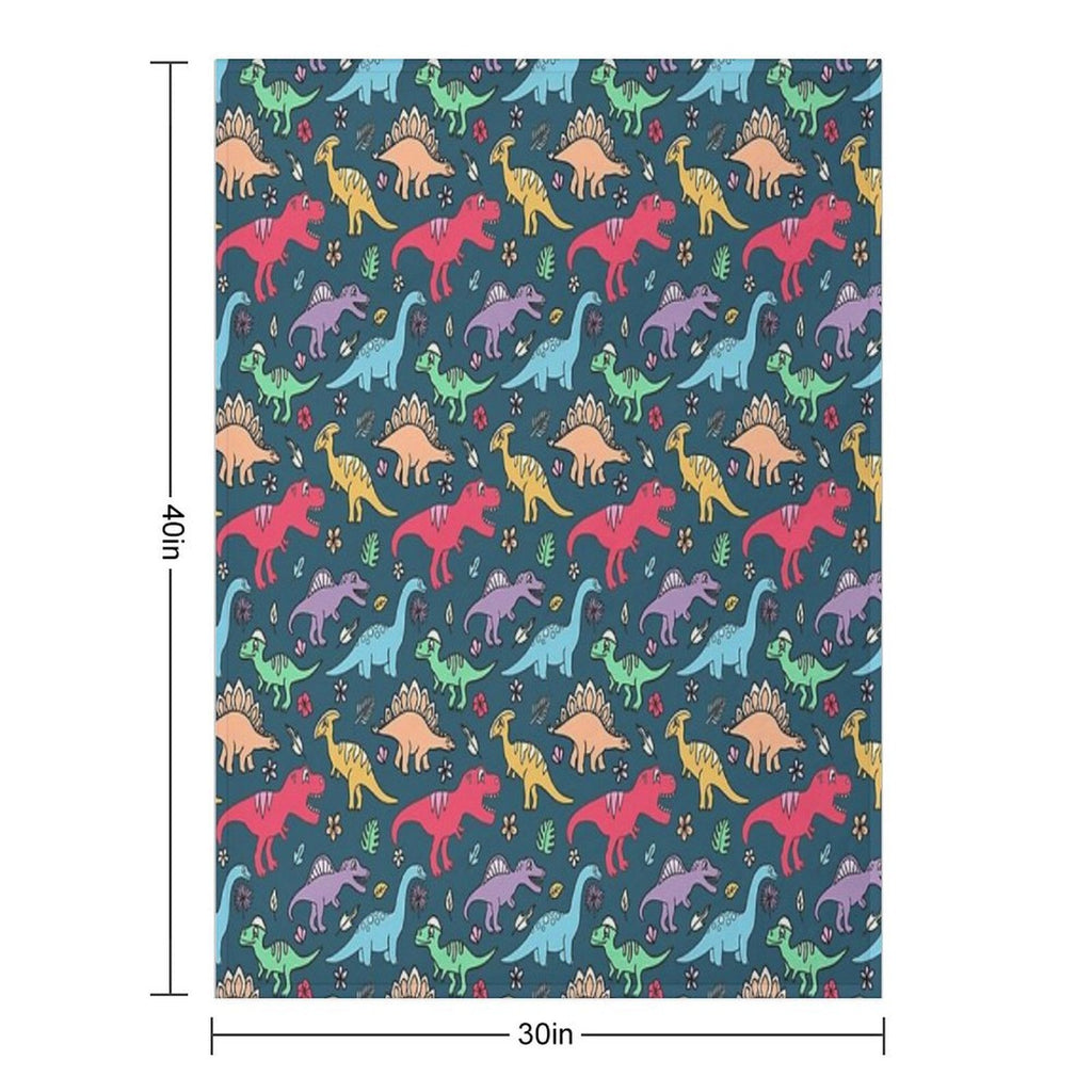Dino Party - Dinosaur Pattern Multi-functional Throw Blanket