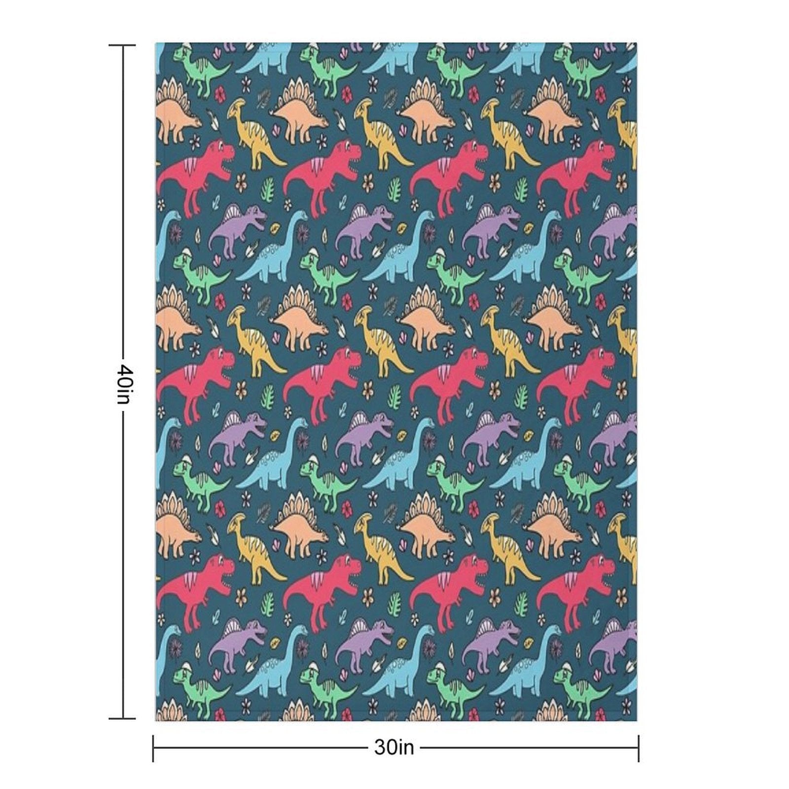 Dino Party - Dinosaur Pattern Multi-functional Throw Blanket