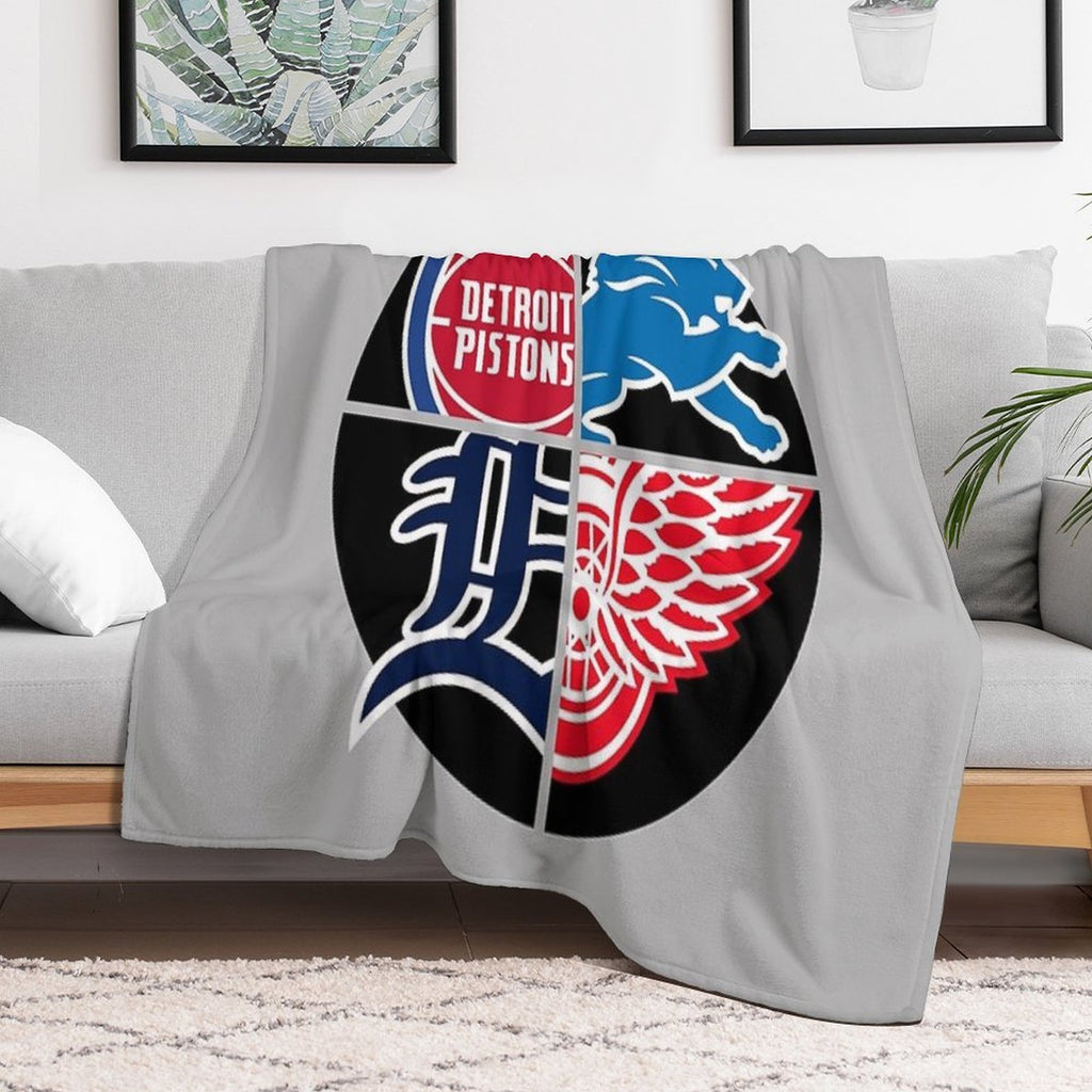 Detroit Sports Quad Wrinkle-free Throw Blanket