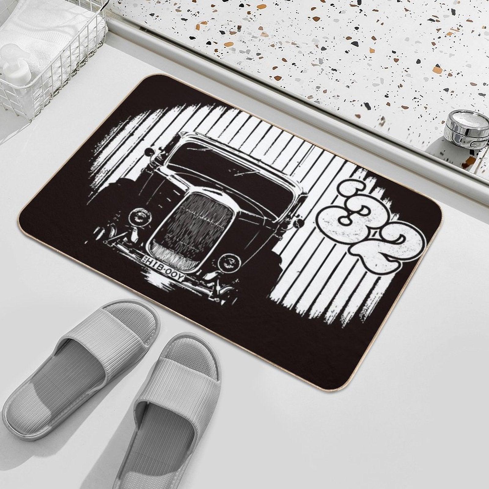 1932 Ford Coupe Hot Rod  High-Traffic Bath Mat