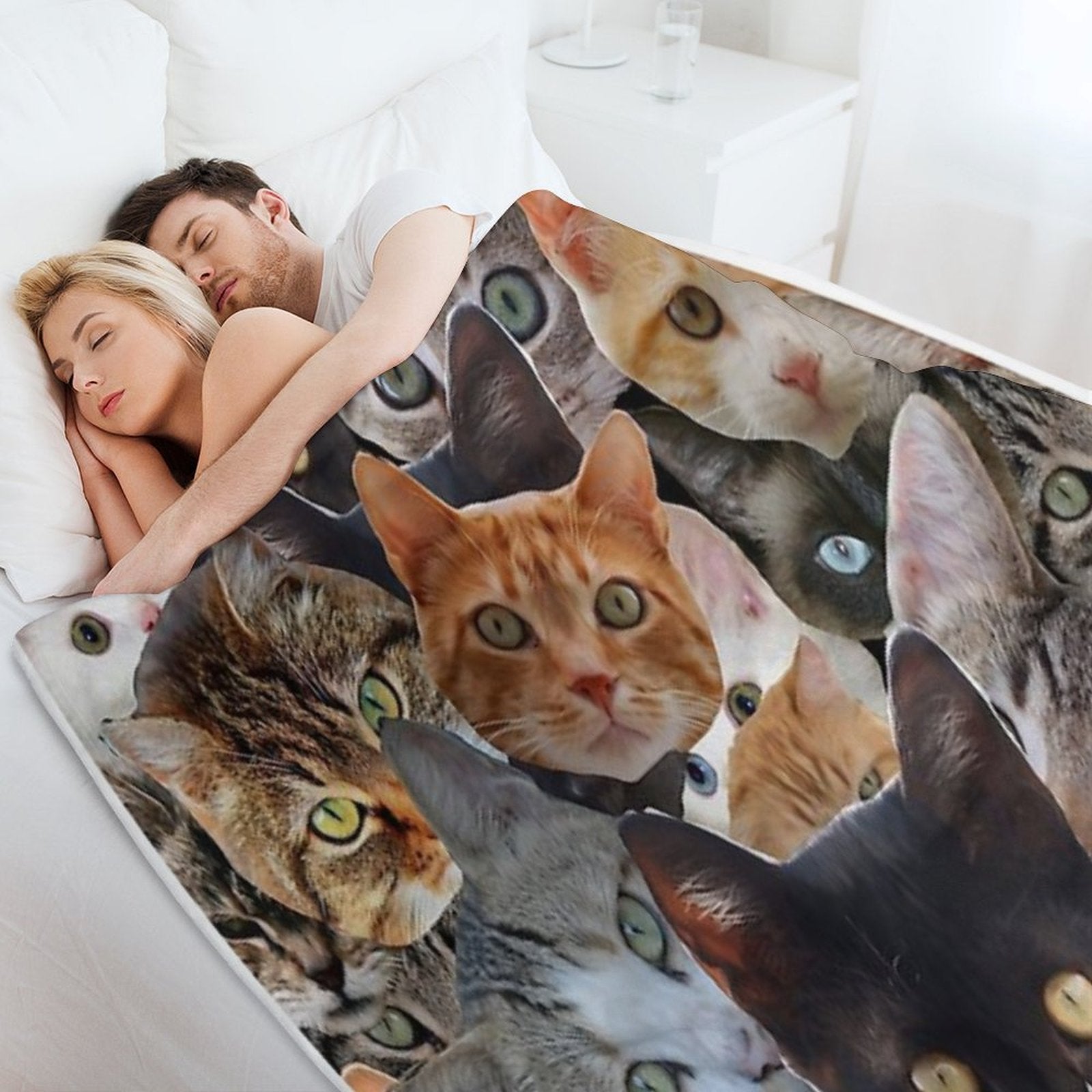 Kitty Collage Eco-conscious Throw Blanket