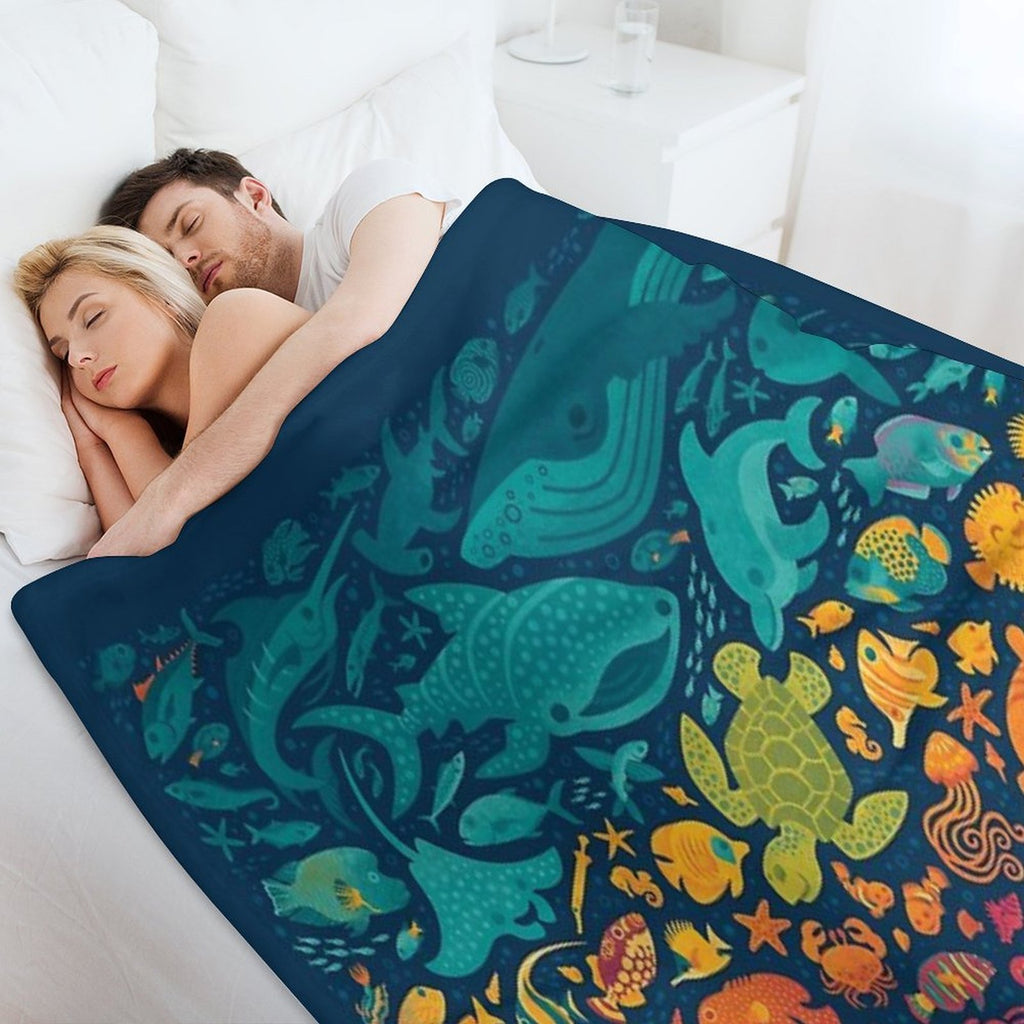 Aquatic Spectrum 2 Gift-ready Throw Blanket