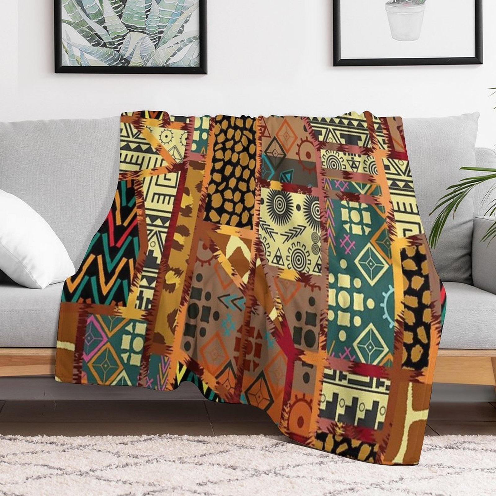 Vintage Quilted Pattern 2 Lightweight Throw Blanket