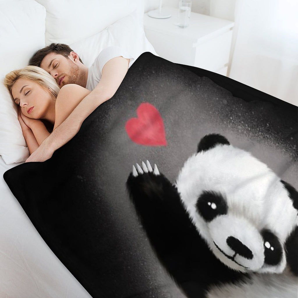 Panda Love Machine-washable Throw Blanket