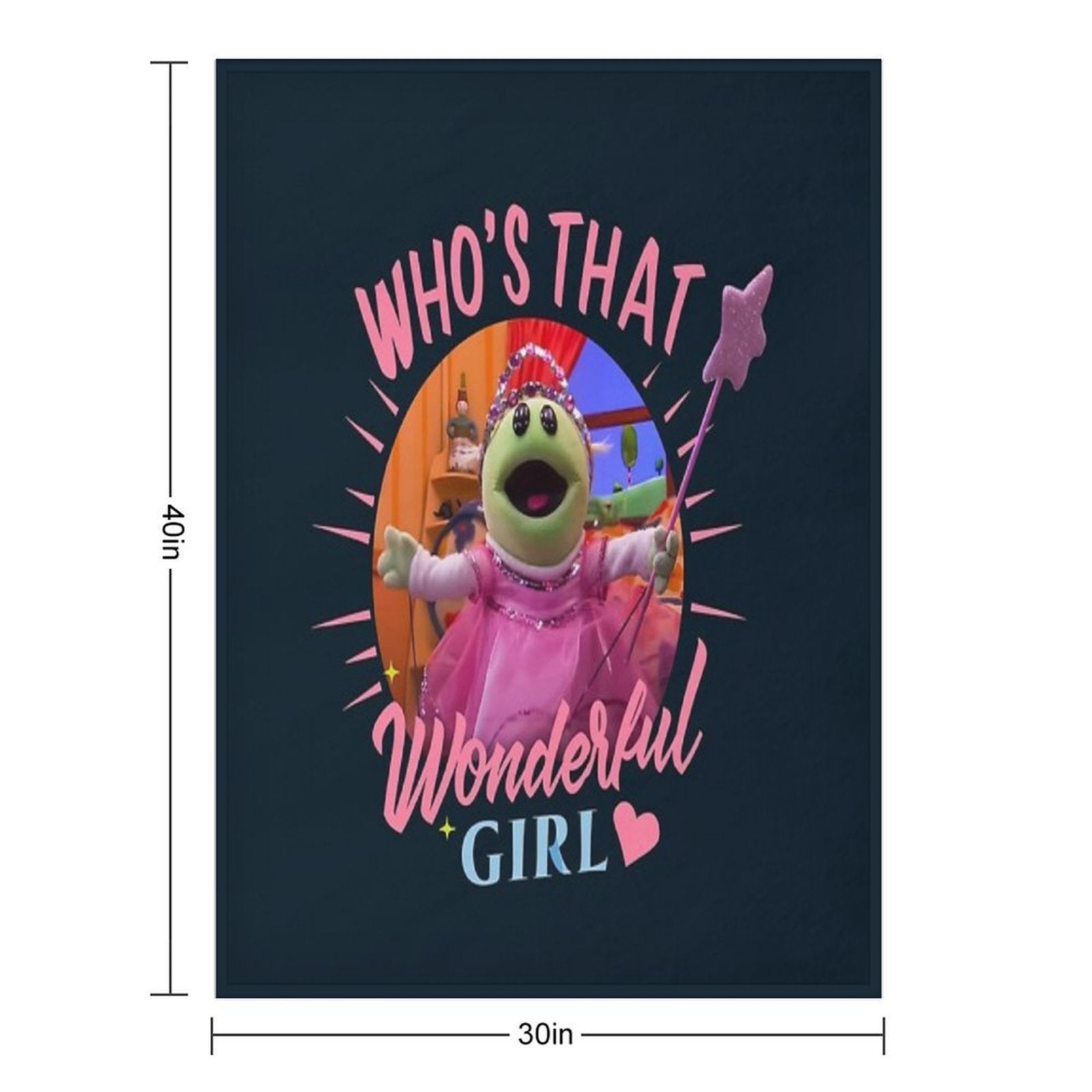 Nanalan Who's That Wonderful Girl - Kids' Show Monster Fun! Wrinkle-free Throw Blanket