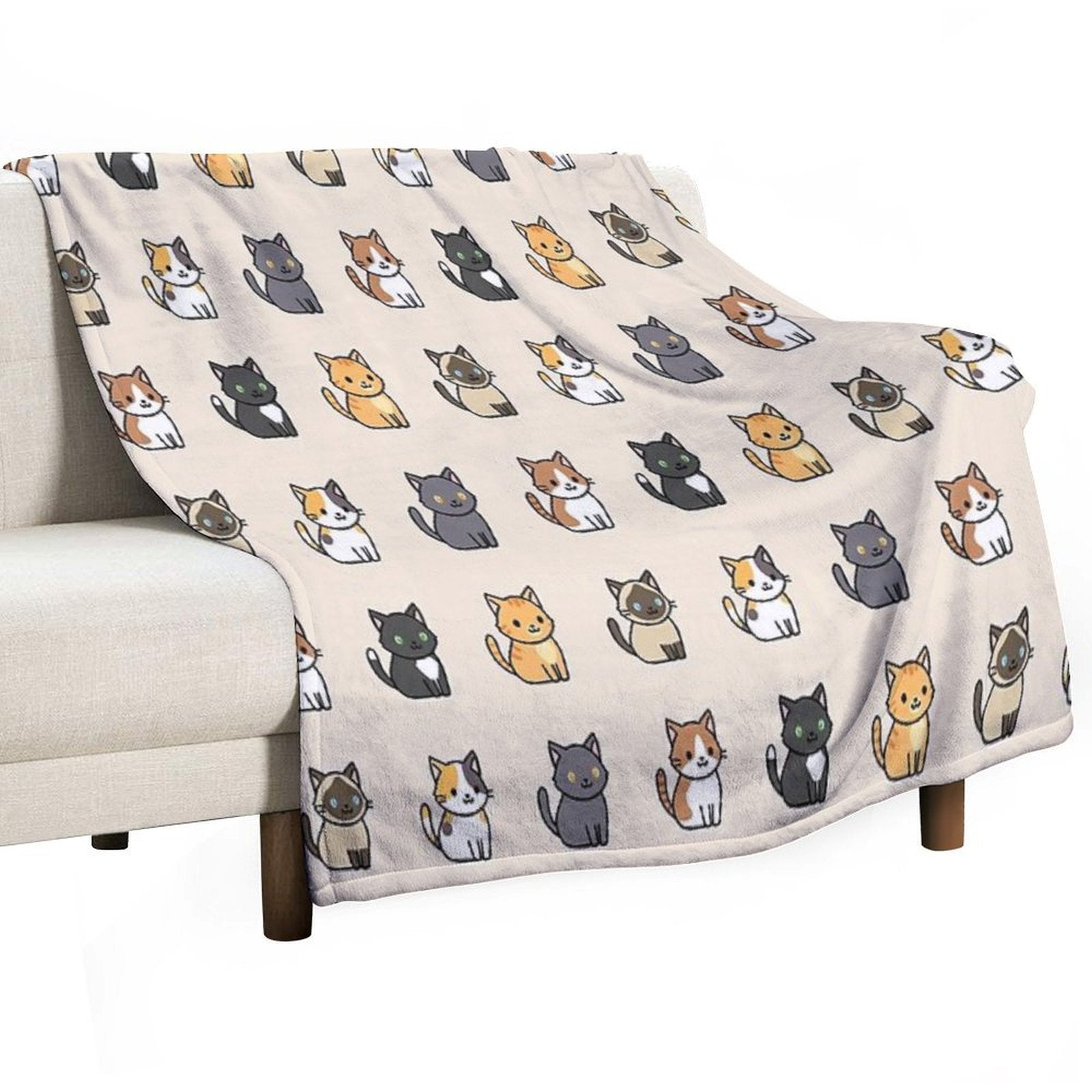 Cute Cats Durable Throw Blanket