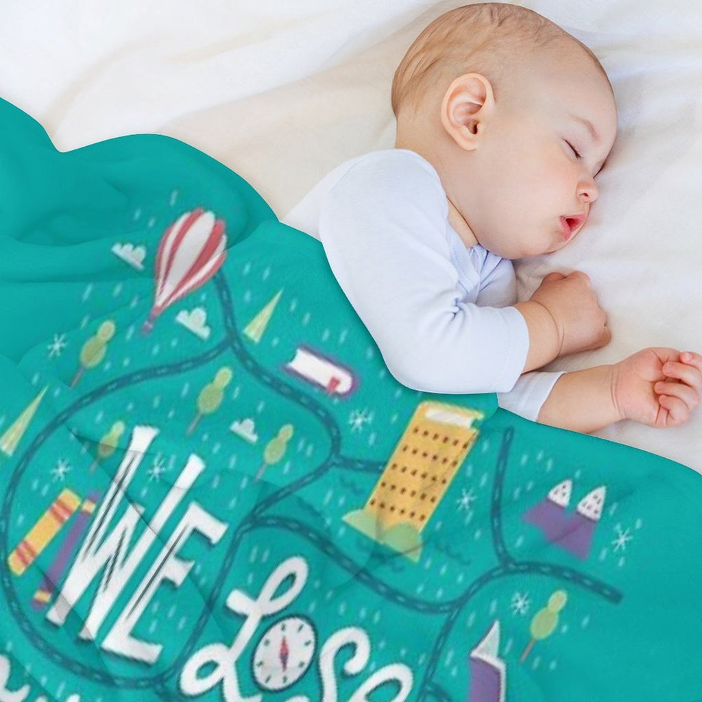 Lose Ourselves in Books Shrink-resistant Throw Blanket