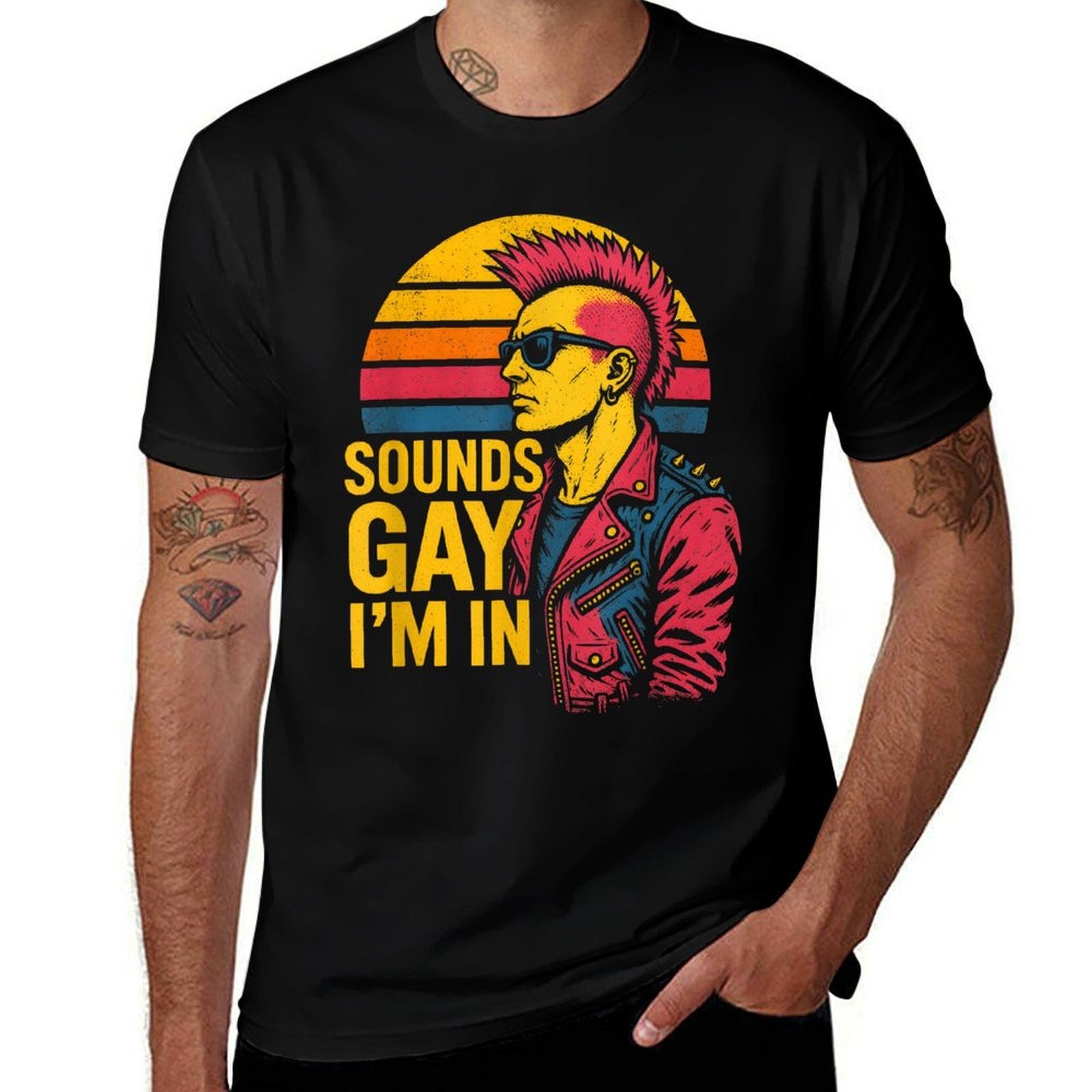 Gay Punk Sounds Gay Im In Rainbow Pride  Versatile T-Shirt