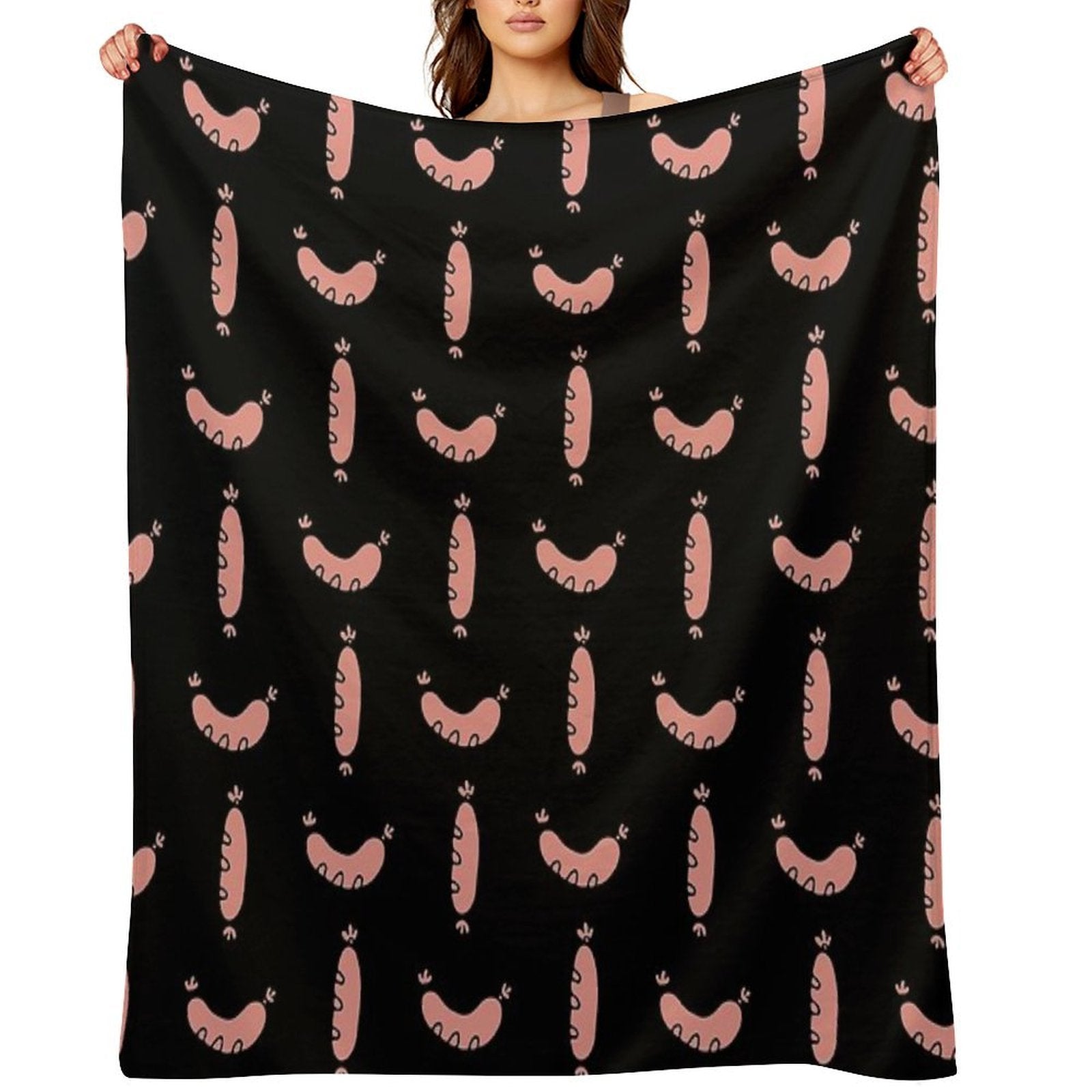 Sausages - The Breakfast of Champions Compact Throw Blanket