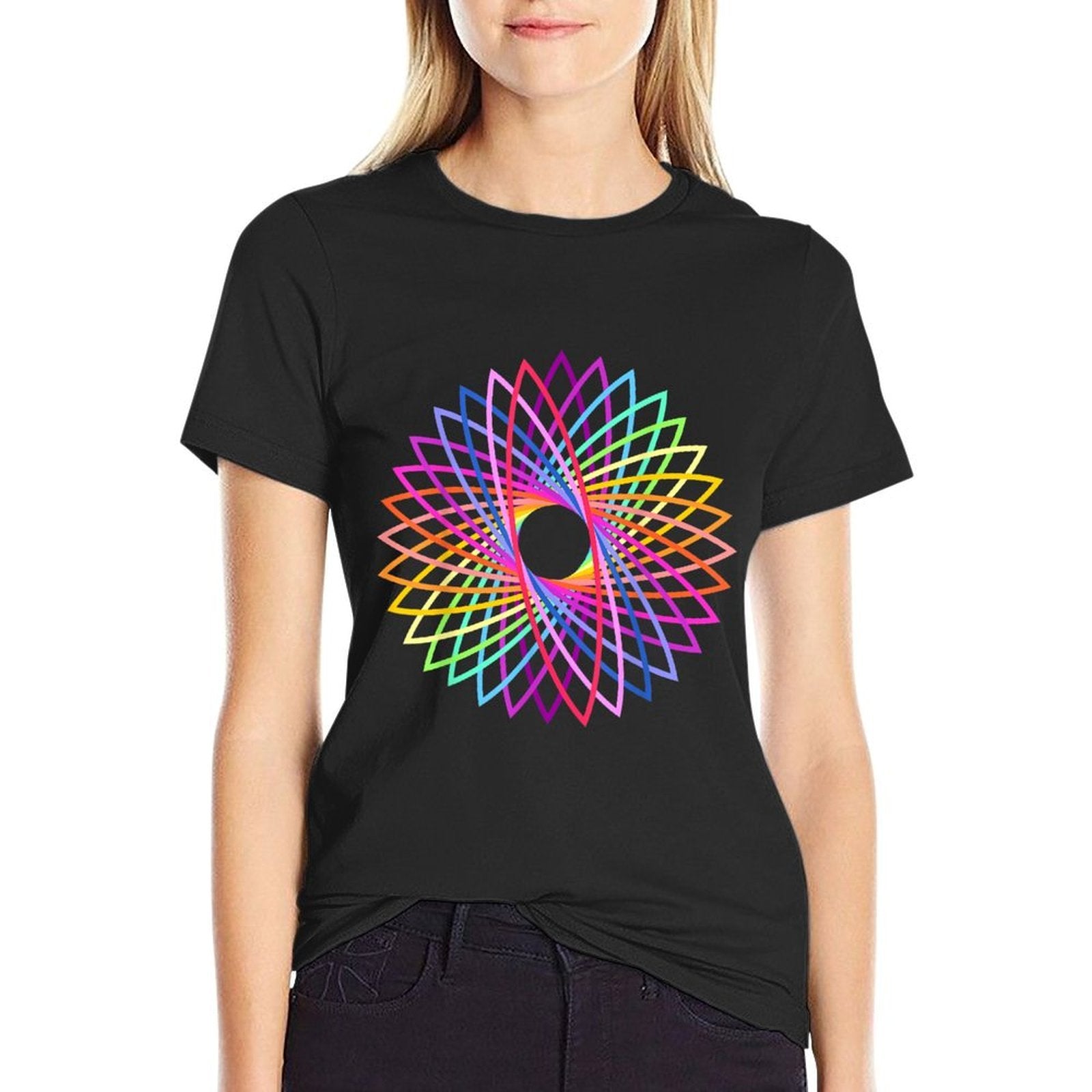 Geometric Kaleidoscope Mesmerizing Modern Abstract Patt  Moisture-wicking T-Shirt