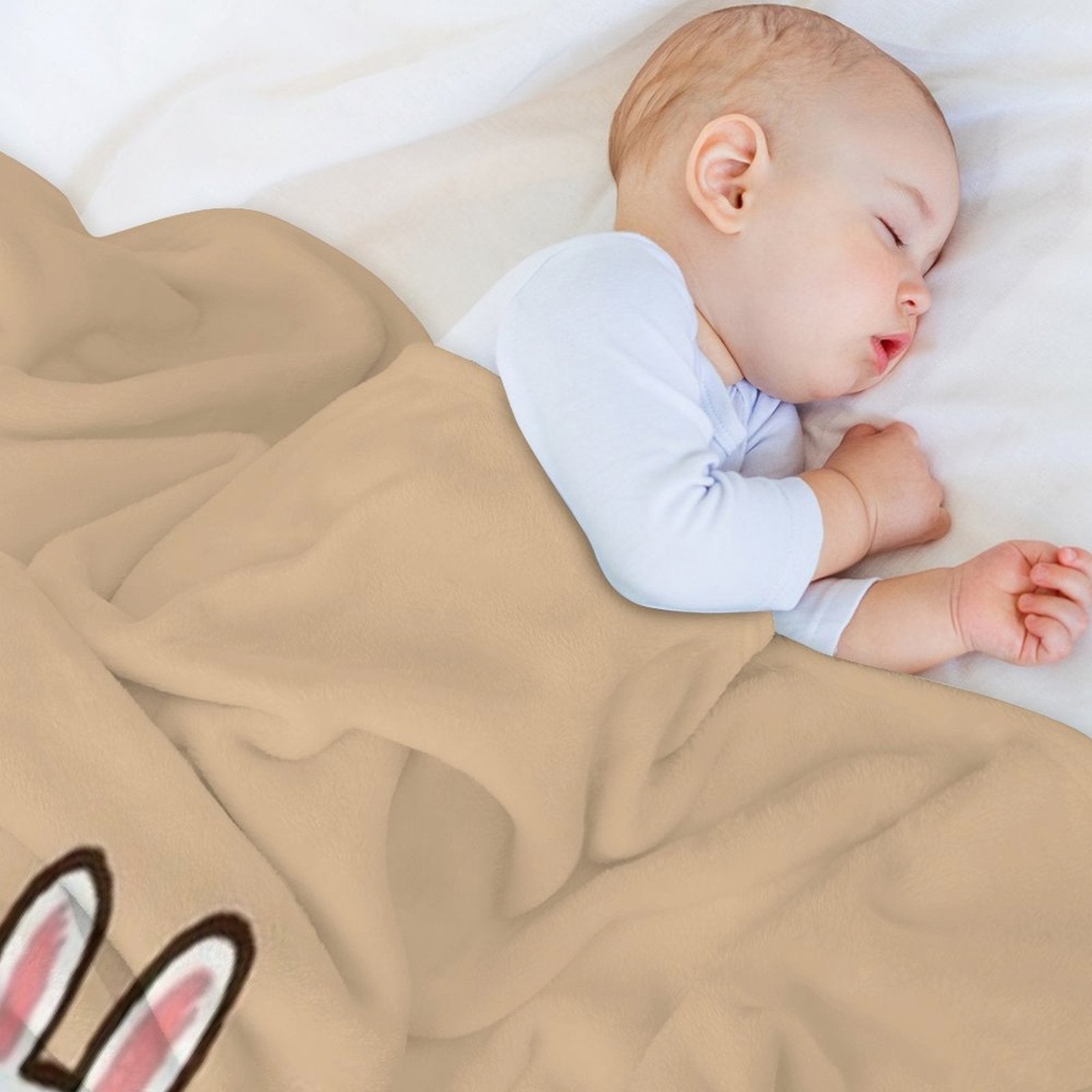 Brown Cony Bear Machine-washable Throw Blanket