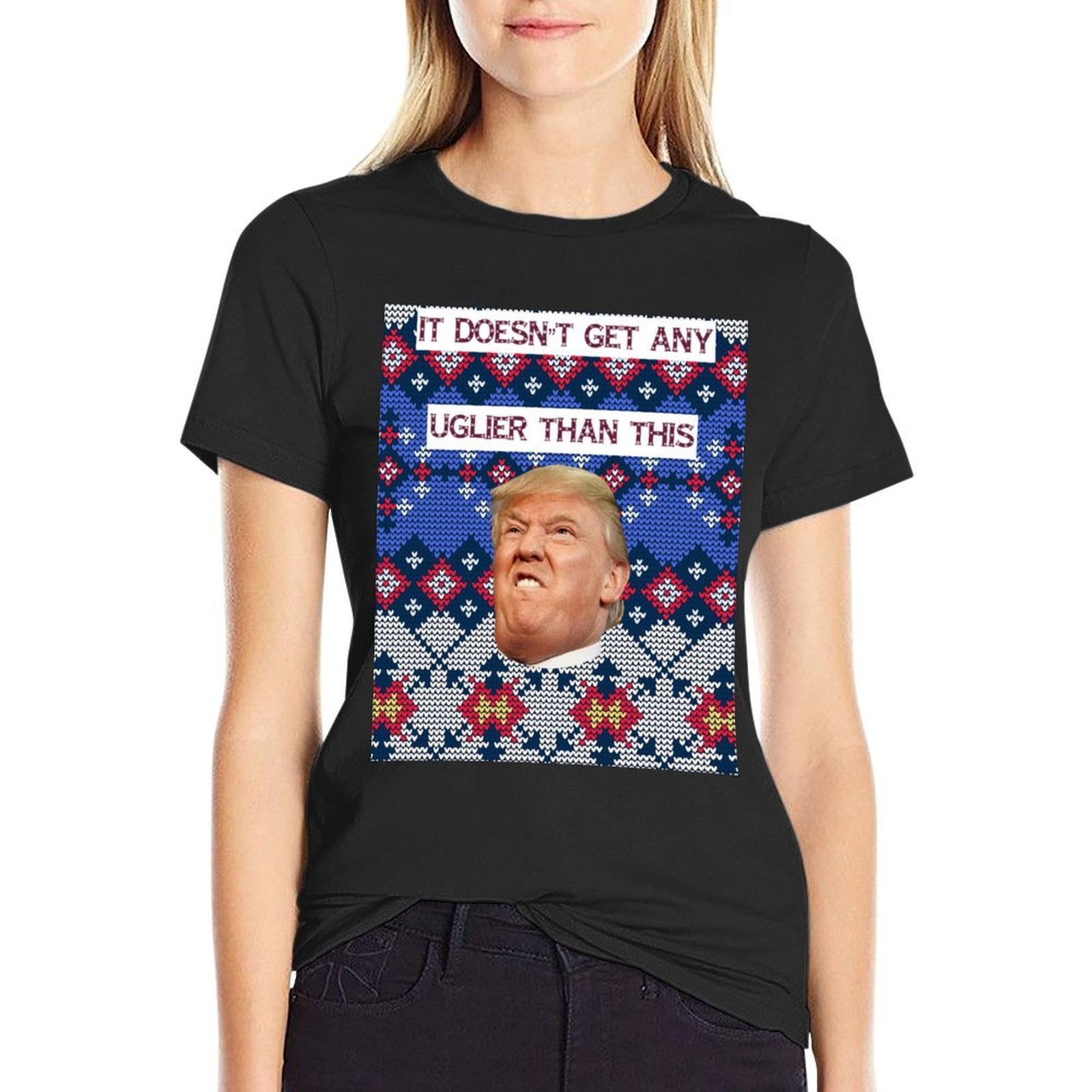 Anti Trump Ugly Christmas Sweatshirt Doesnt Get Any Uglier Sweatshirt  Odor-resistant T-Shirt