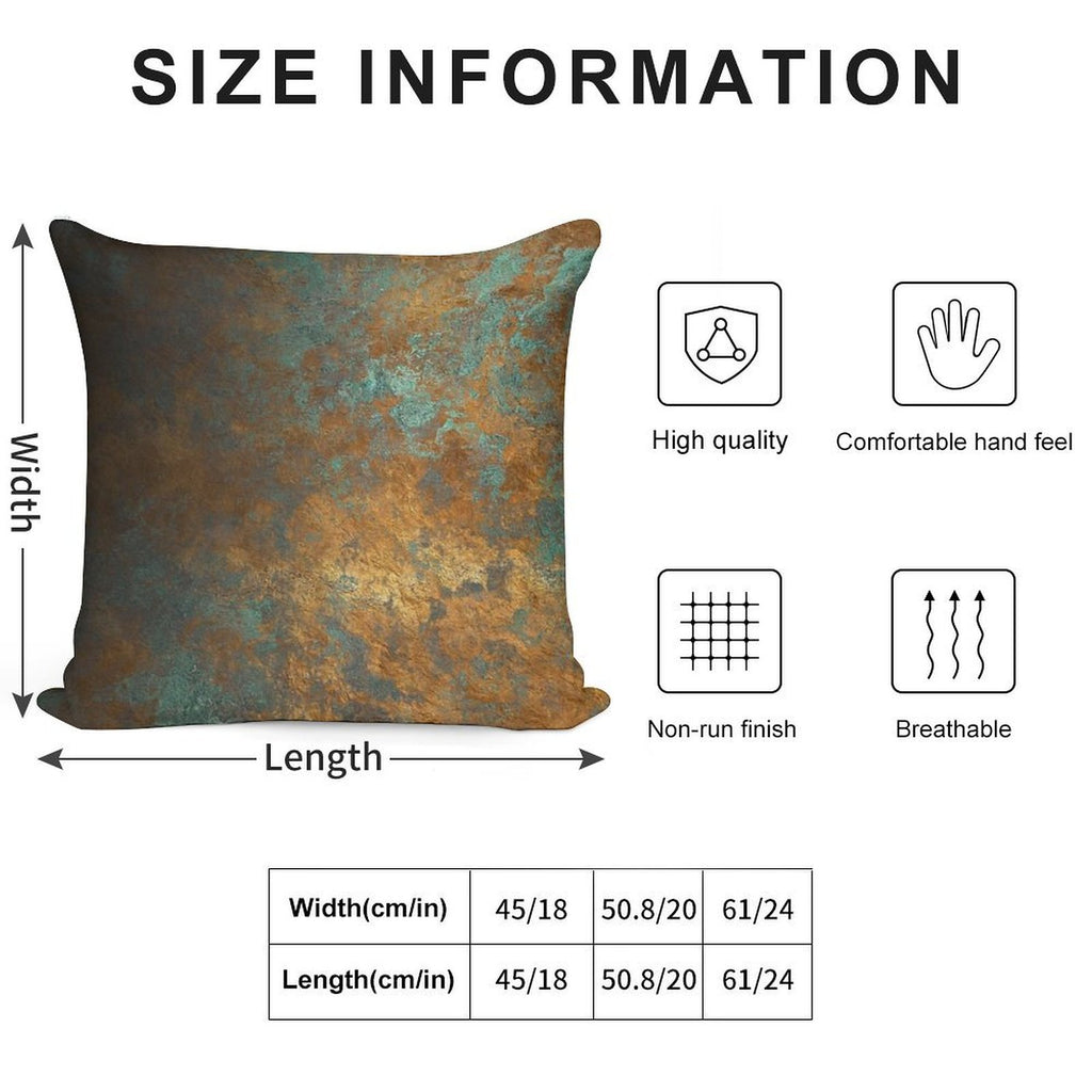 Oxidized Copper Soft Warmth Comfort Throw Pillow