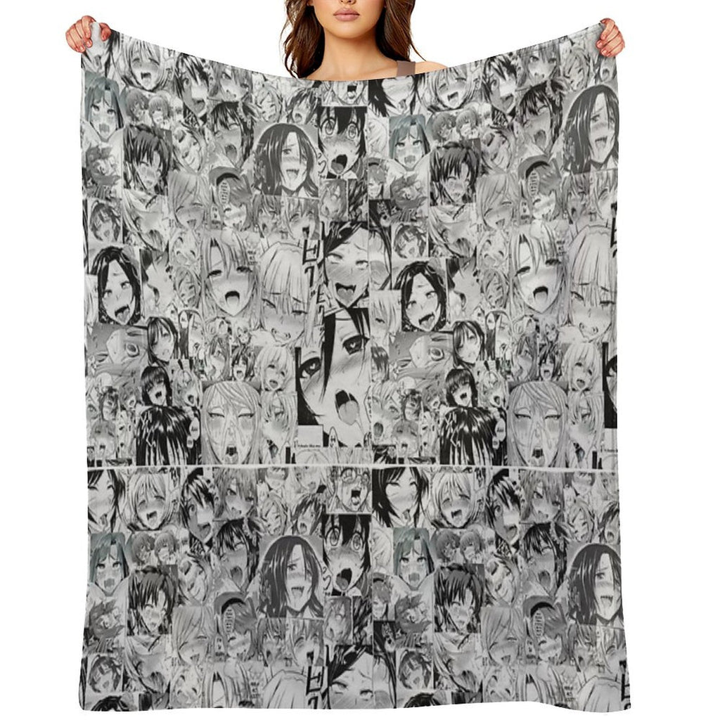 Aygo Hentai Anime Face Plush Throw Blanket
