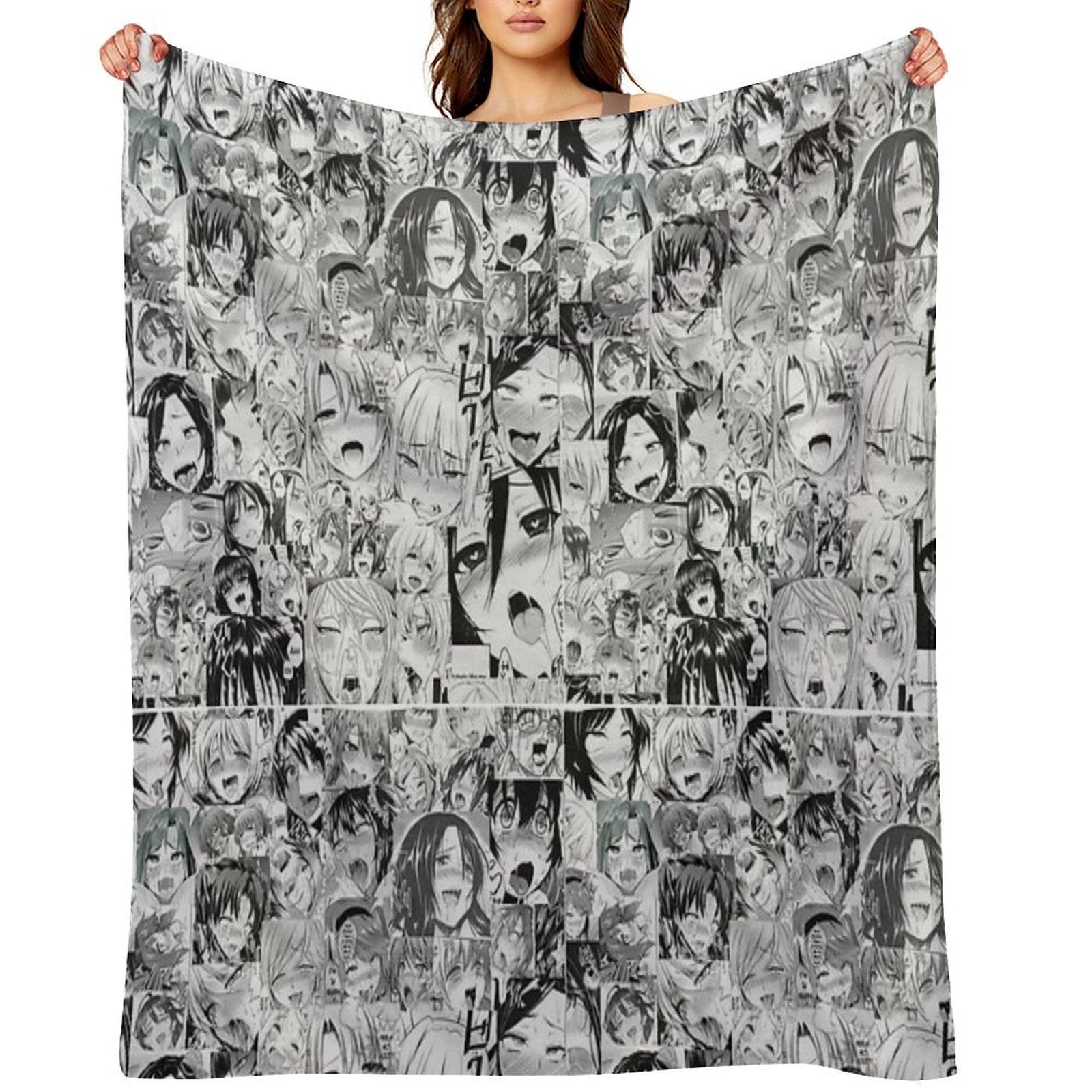 Aygo Hentai Anime Face Plush Throw Blanket