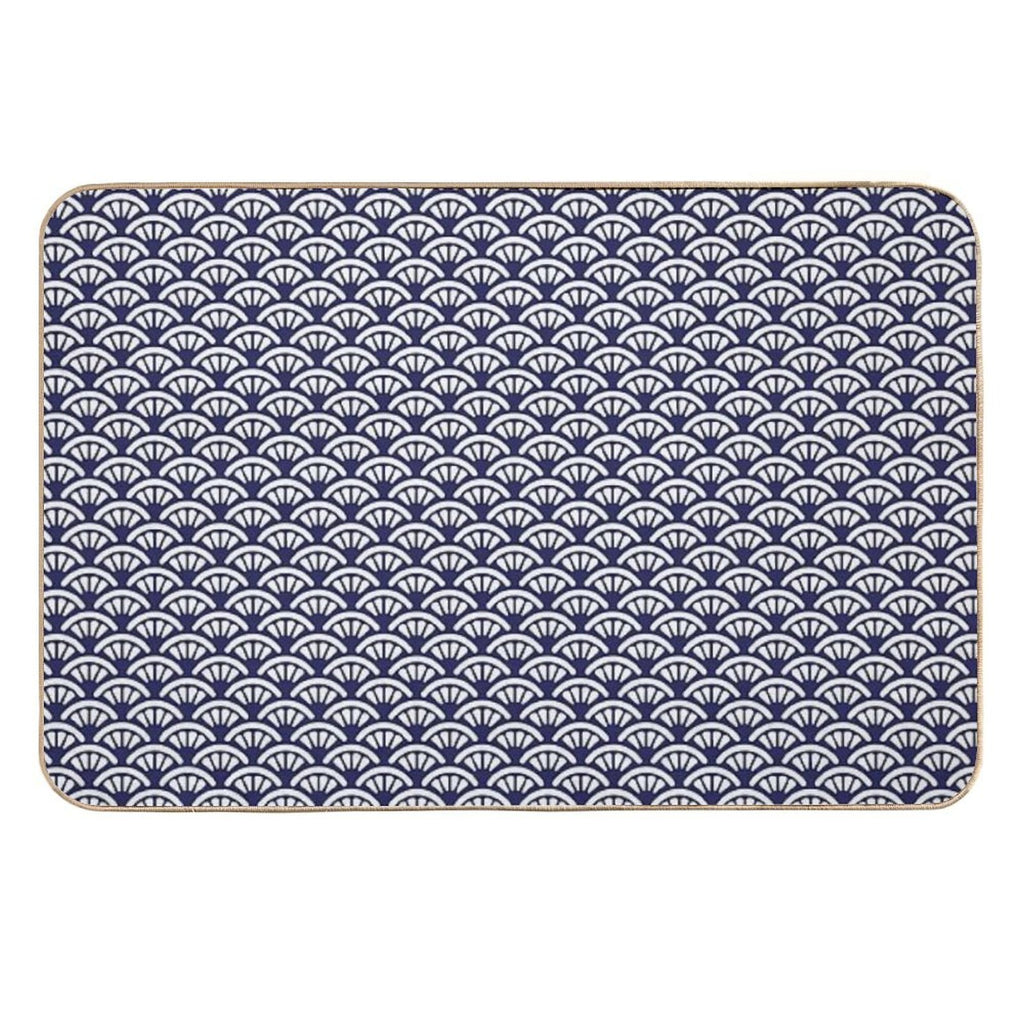 Decorative Seigaiha  Japanese Collection  Non-Slip Bath Mat