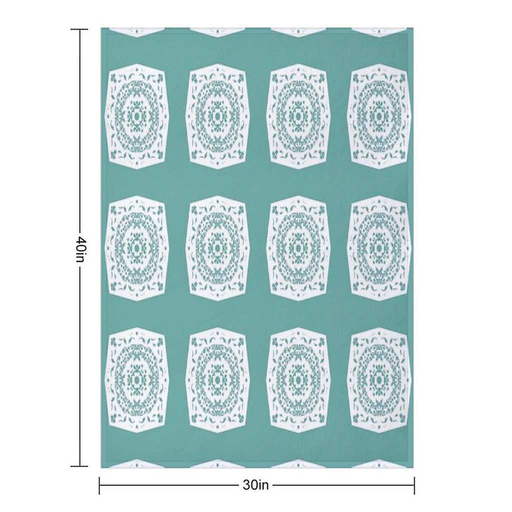 Sage Green Quilt Block Premium Throw Blanket