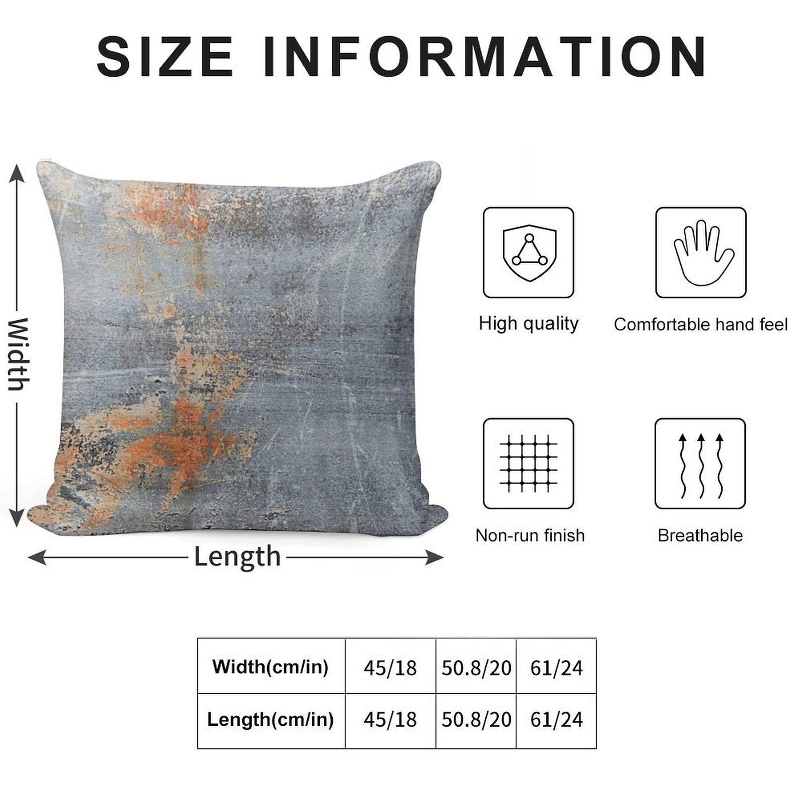 Burn Blue Rust - Alternative II Soft Anti-Pilling Throw Pillow