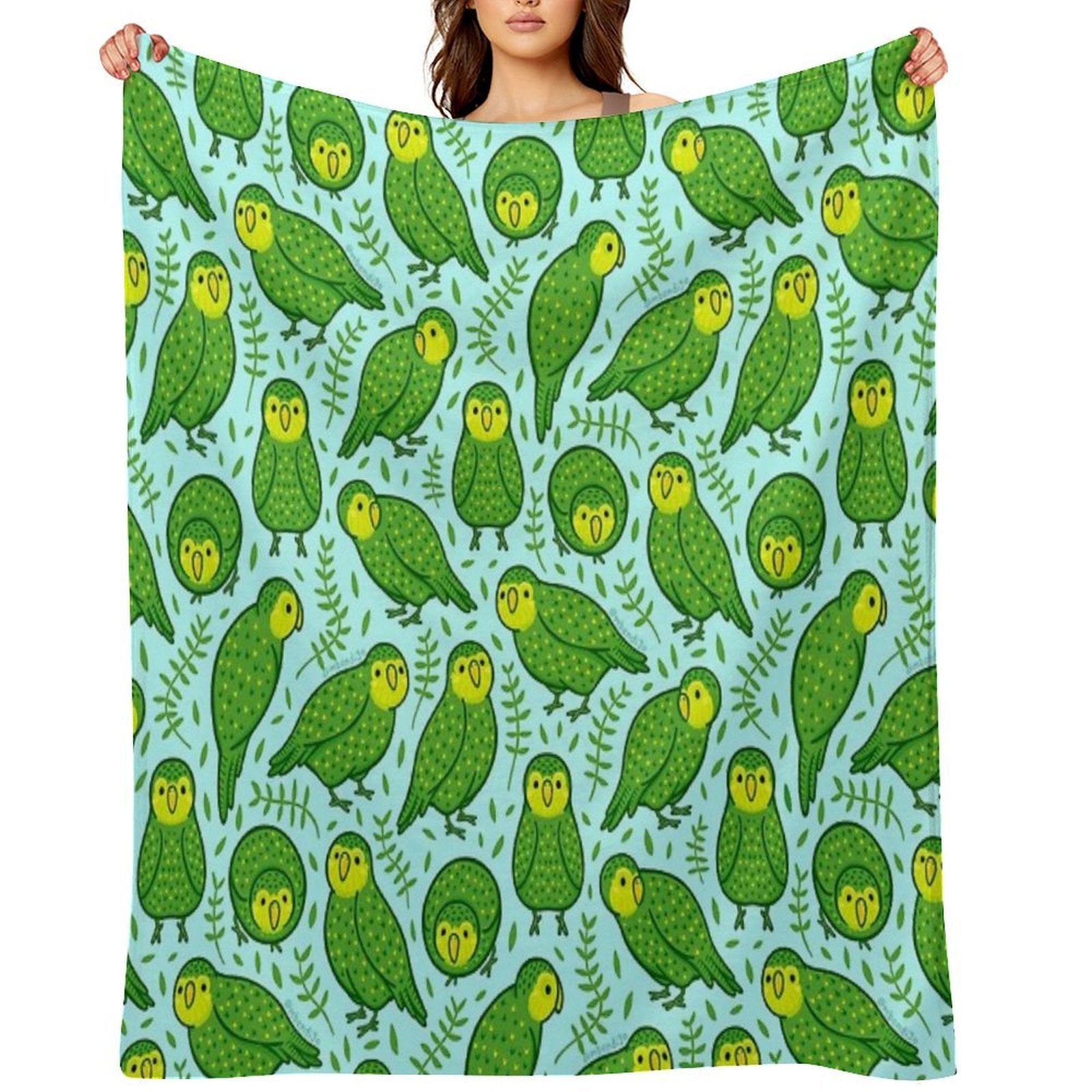 Kakapo Velvety-soft Throw Blanket