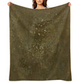 Rocky Field Battle Map for Tabletop Gaming Miniatures Machine-washable Throw Blanket