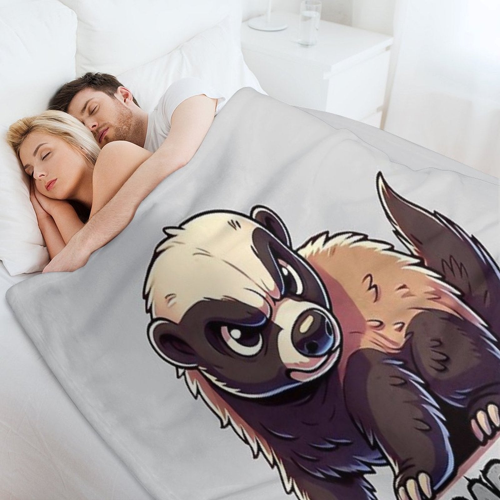 Stop Badgering The Angry Badger! Lightweight Throw Blanket