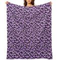 Leopard Print Purple Pattern Easy Care Throw Blanket
