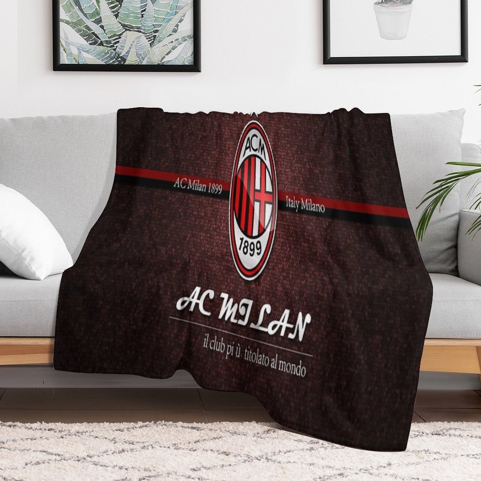 CLASSIC AC MILAN Comfort Throw Blanket