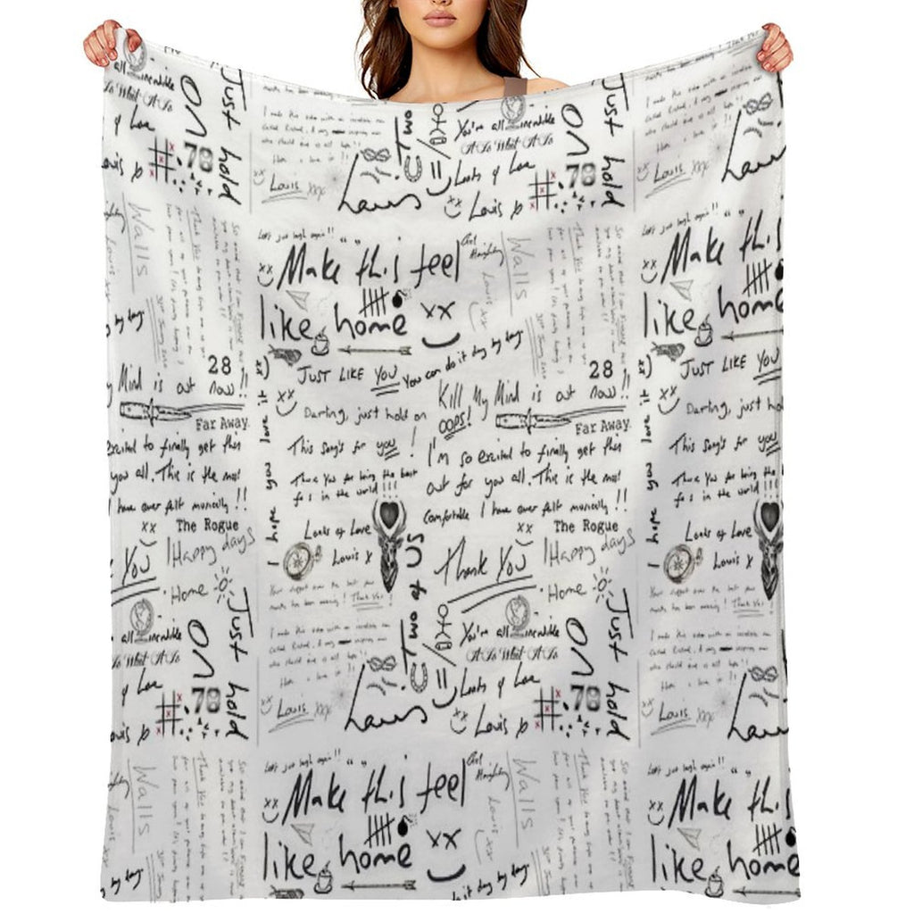 Louis Tomlinson Handwriting Quick-dry Throw Blanket