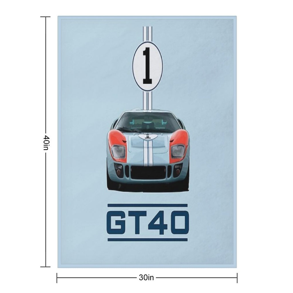 Ford Shelby American GT40 1966 Quick-dry Throw Blanket